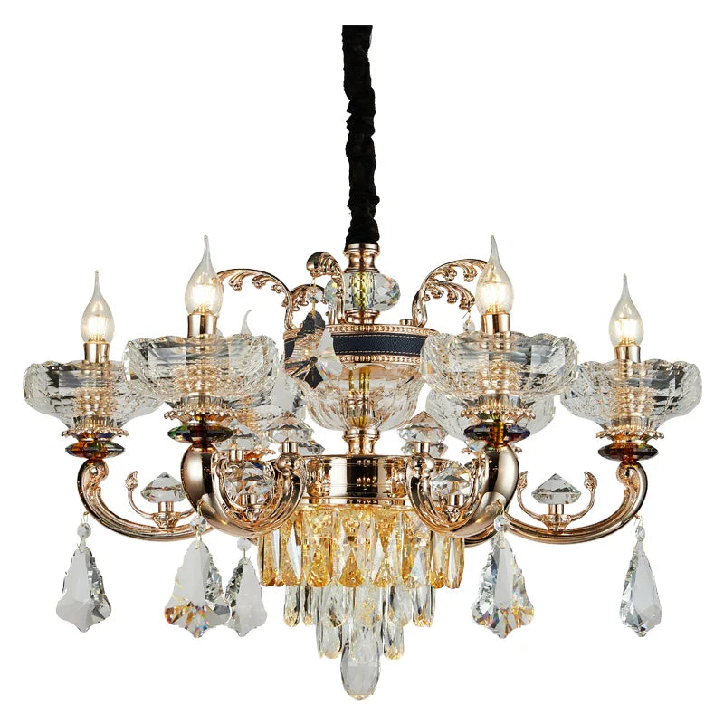 Afralia™ Jade Crystal Chandelier: Elegant European Living Room Lamp