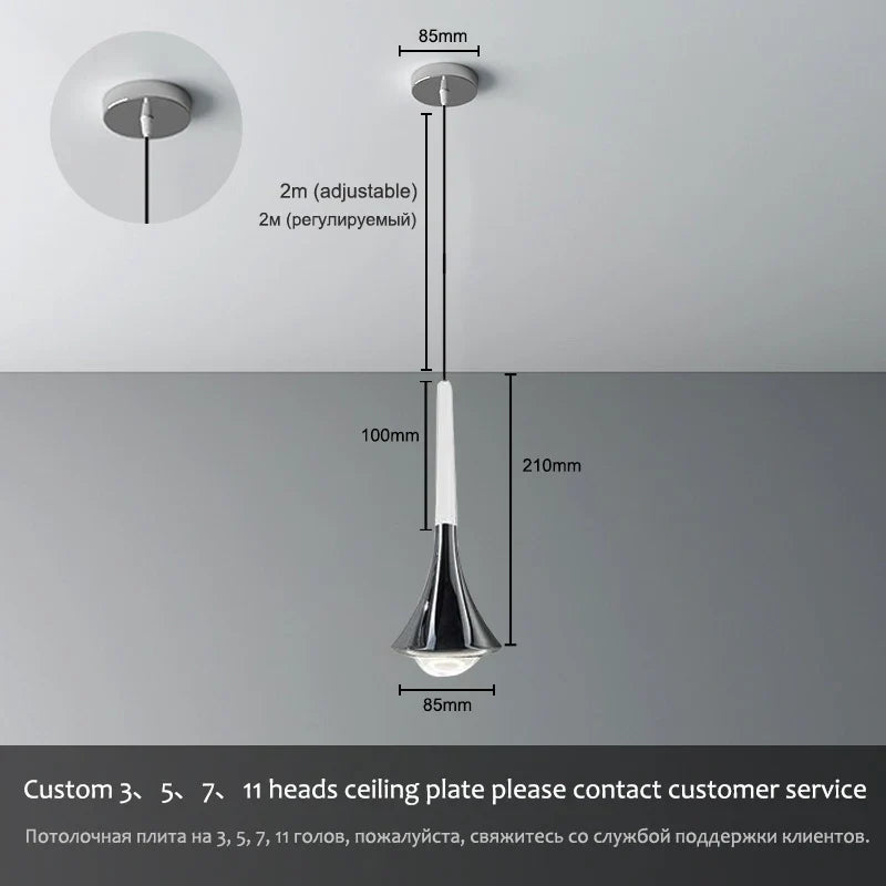 Afralia™ Nordic Lodes Rain Drop Pendant Light for Bedroom and Living Room Decor