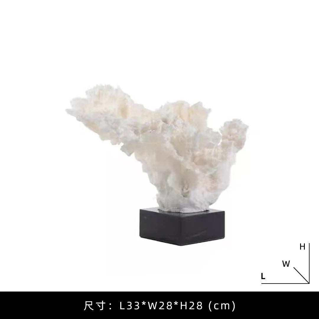 Afralia™ Coral Tree Resin Sculpture Home Decor Figurine & Handicrafts