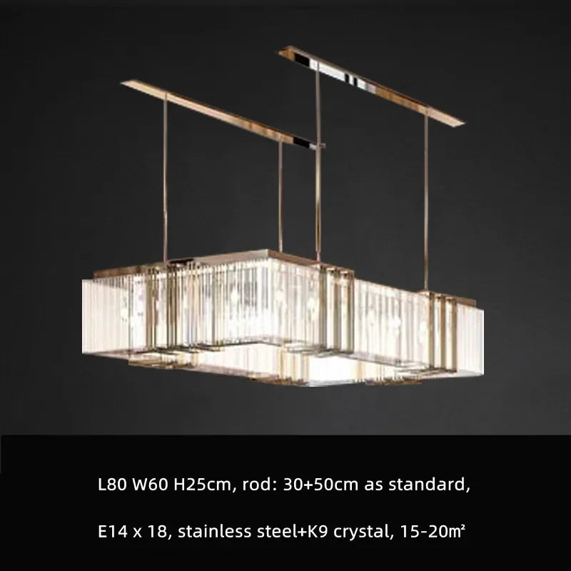 Afralia™ Luxe E14 LED Crystal Pendant Chandelier: Elegant Dining Room Lighting