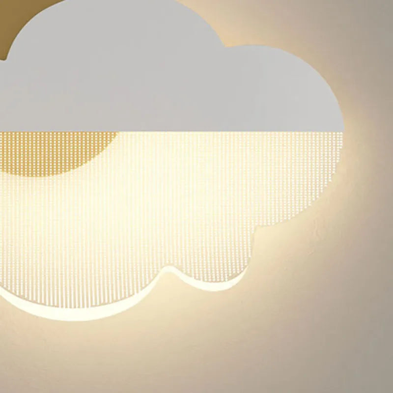 Afralia™ LED Cloud Shape Acrylic Wall Sconces for Bedroom & Children's Room