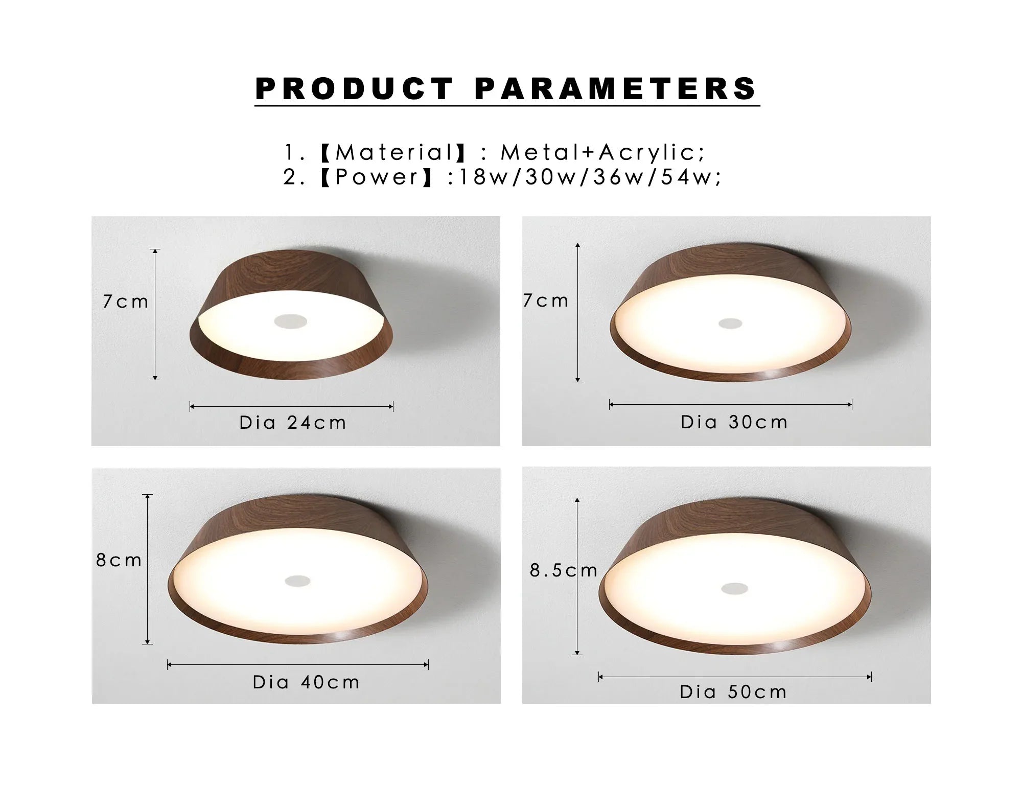 Afralia™ Wood Grain Ceiling Pendant Light for Home LED Decor - Designer Fixture