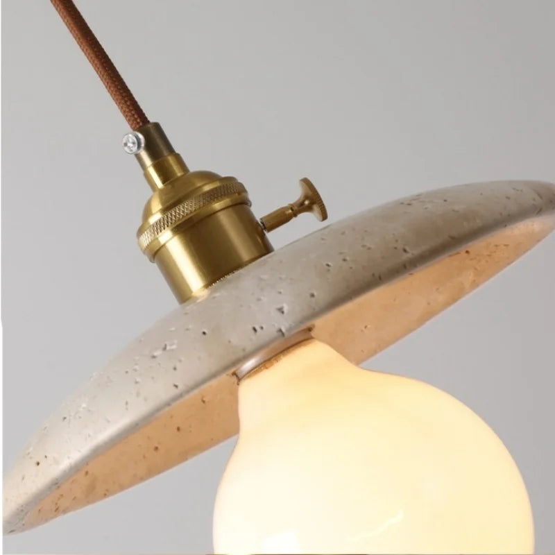 Afralia™ Glass Ball LED Pendant Light Yellow for Home Decor Dining Living Room