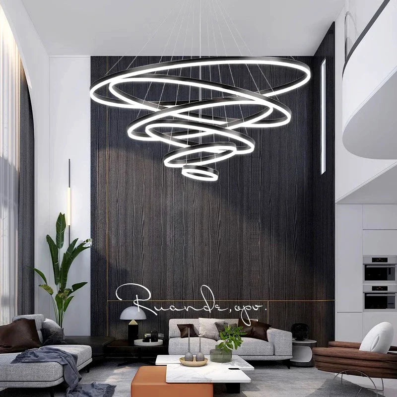 Afralia™ Modern Pendant Chandelier Indoor Ceiling Light LED for Living Room Dining Room