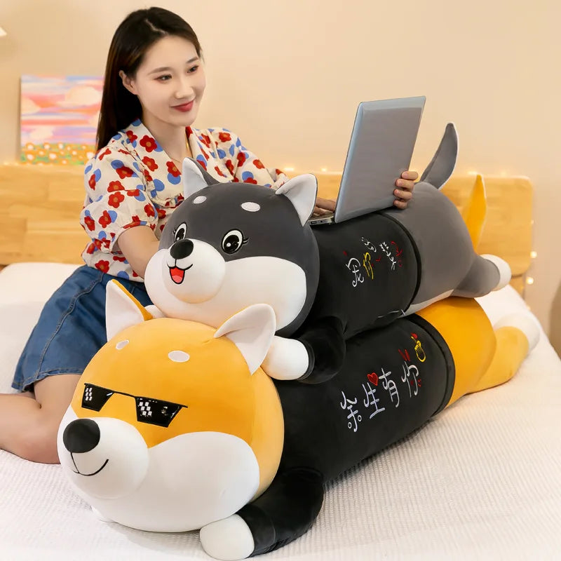 Afralia™ Plush Dog Body Pillow: Soft, Cute, Comfortable Long Pillow for Kids, Girlfriend, Schoolmate