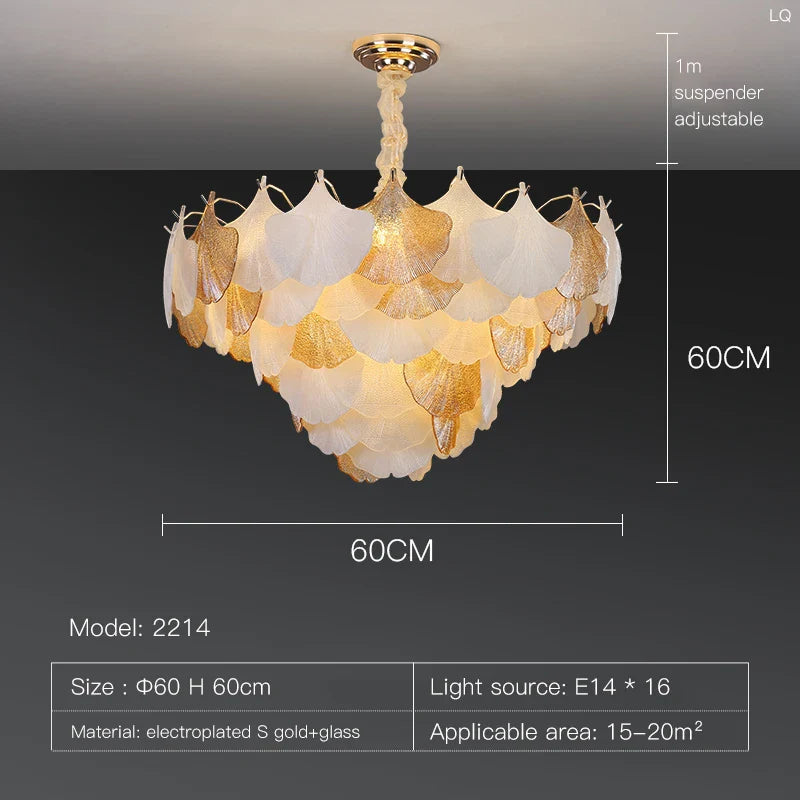 Afralia™ Crystal Chandelier Shell Lamp: Luxury Nordic Design for Living Room, Bedroom, Hall