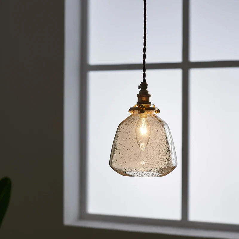 Afralia™ Glass LED Pendant Lamp for Home Indoor Lighting, Nordic Modern Hanglamp