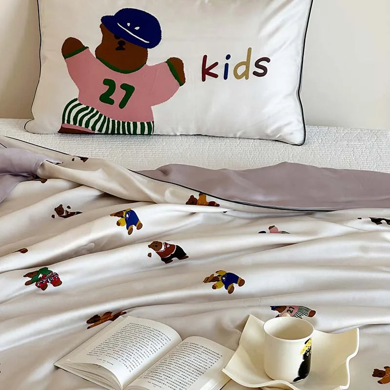 Afralia™ Silky Lyocell Summer Quilt - Skin-friendly Cooling Thin Duvet for Children & Adults