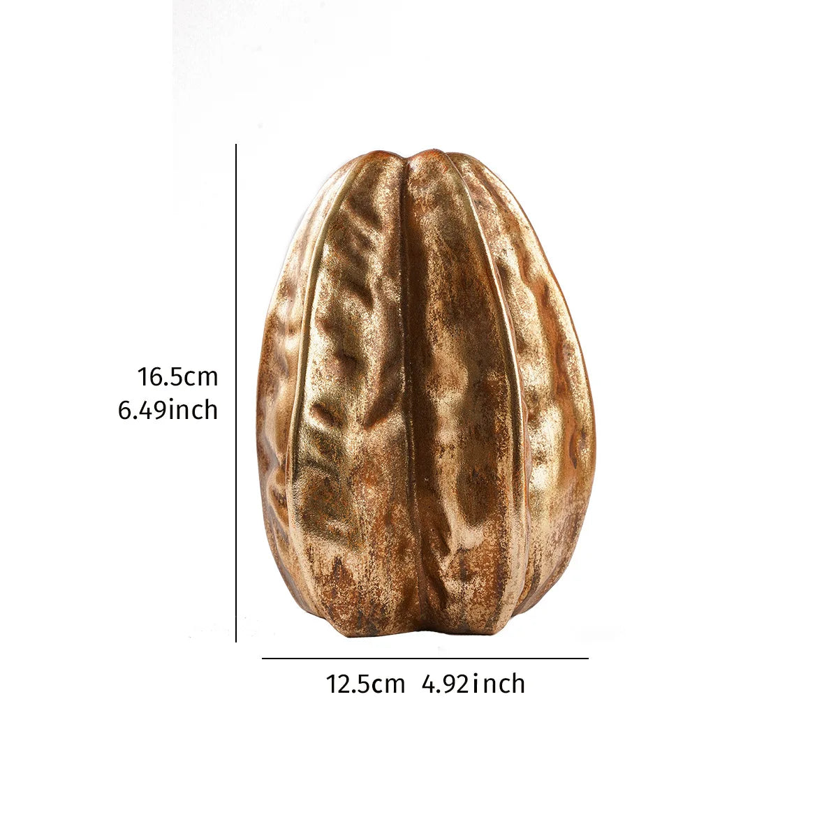 Afralia™ Golden Star Fruit Vase: Ceramic Lemon Flowerpot & Simulated Fruit Ornaments