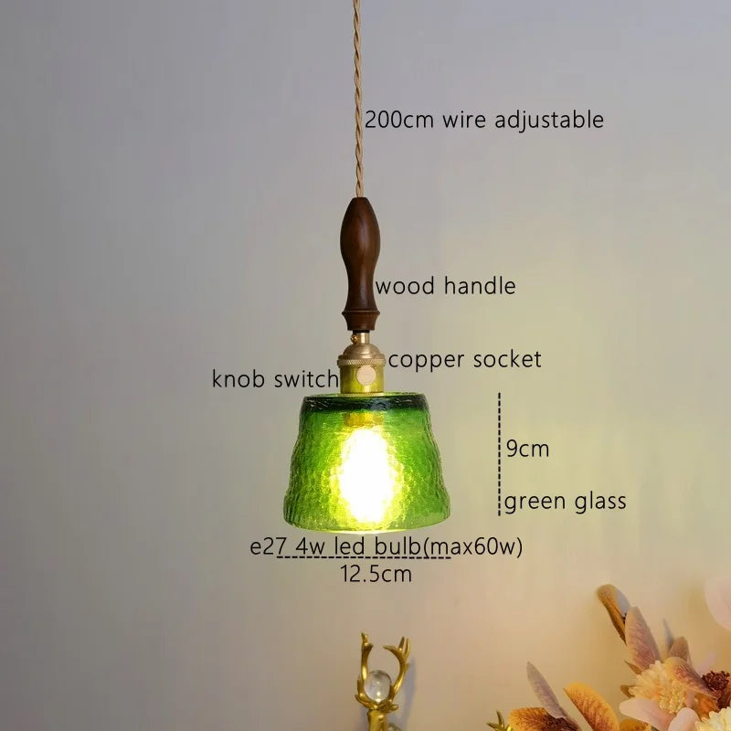 Afralia™ Amber Pendant Light: Nordic Copper Hanging Lamp for Modern Home Decor