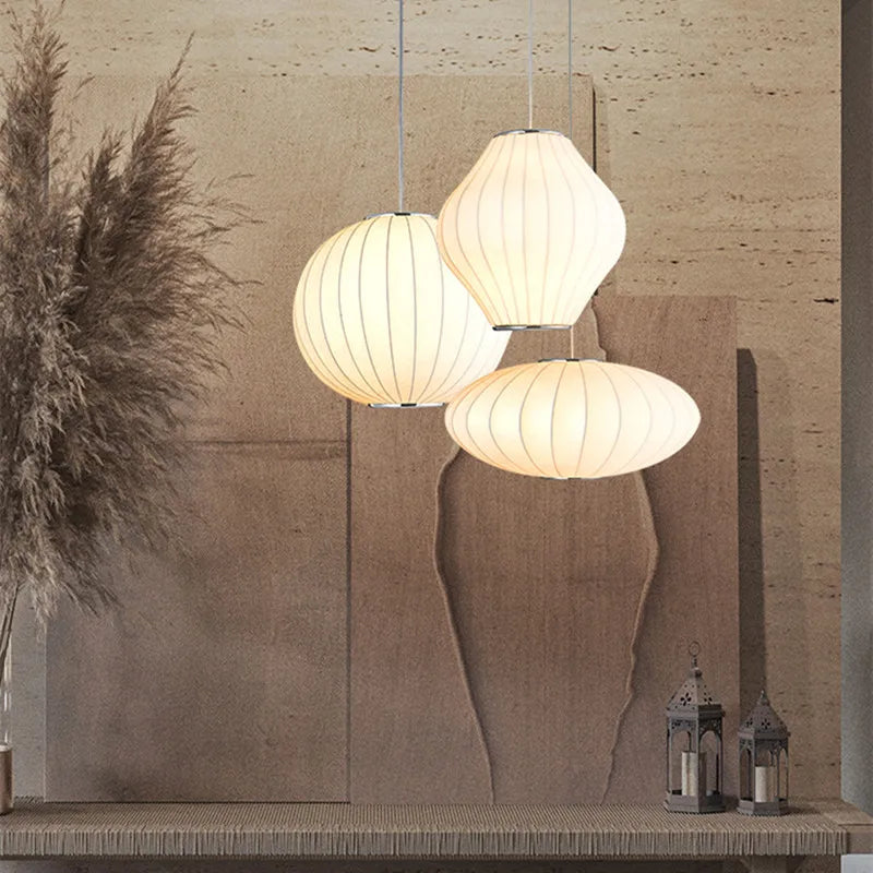 Afralia™ Silk Ball Pendant Lamp for Home, Shop, and Bar Decor