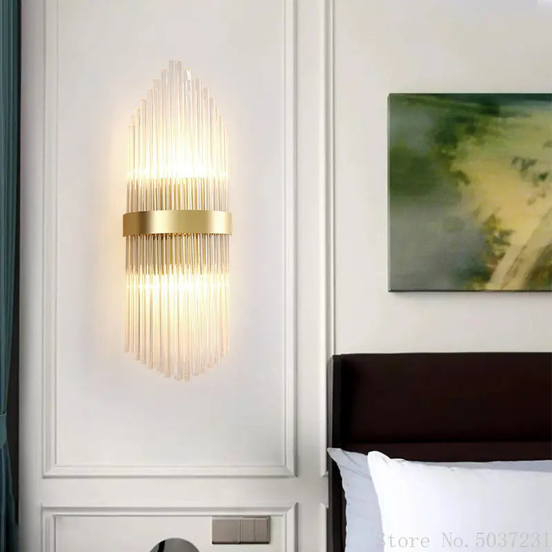 Afralia™ Crystal Modern Wall Sconce Lamp for Bedroom & Living Room