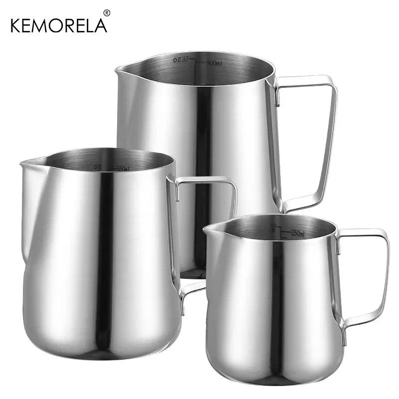 Afralia™ Stainless Steel Milk Frothing Pitcher with Scale | Versatile Coffee Cup Jug