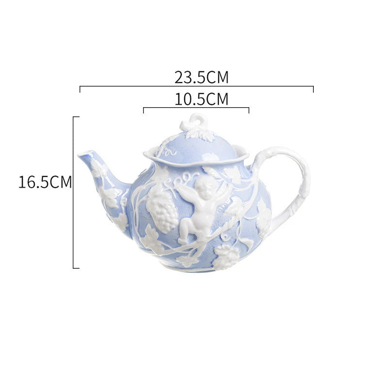 Afralia™ Angel Relief Ceramic Tableware Set