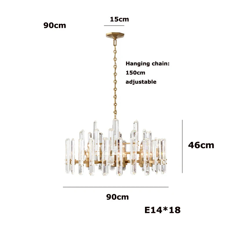 Afralia™ Crystal Chandelier Lighting for Living Room