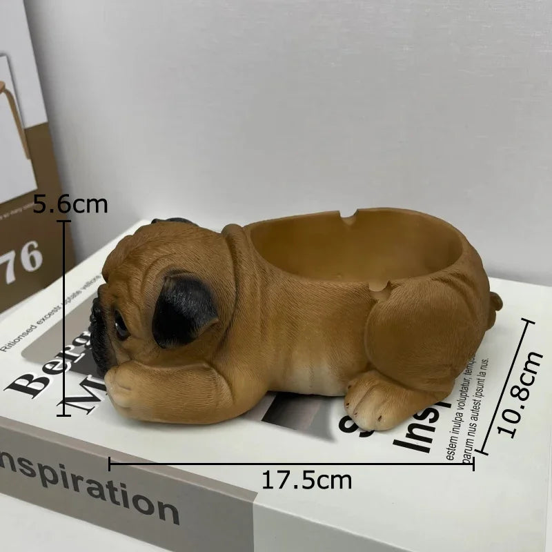 Afralia™ Puppies Kittens Ashtray: Stylish Home Office Smoking Accessories Resin Crafts Gift