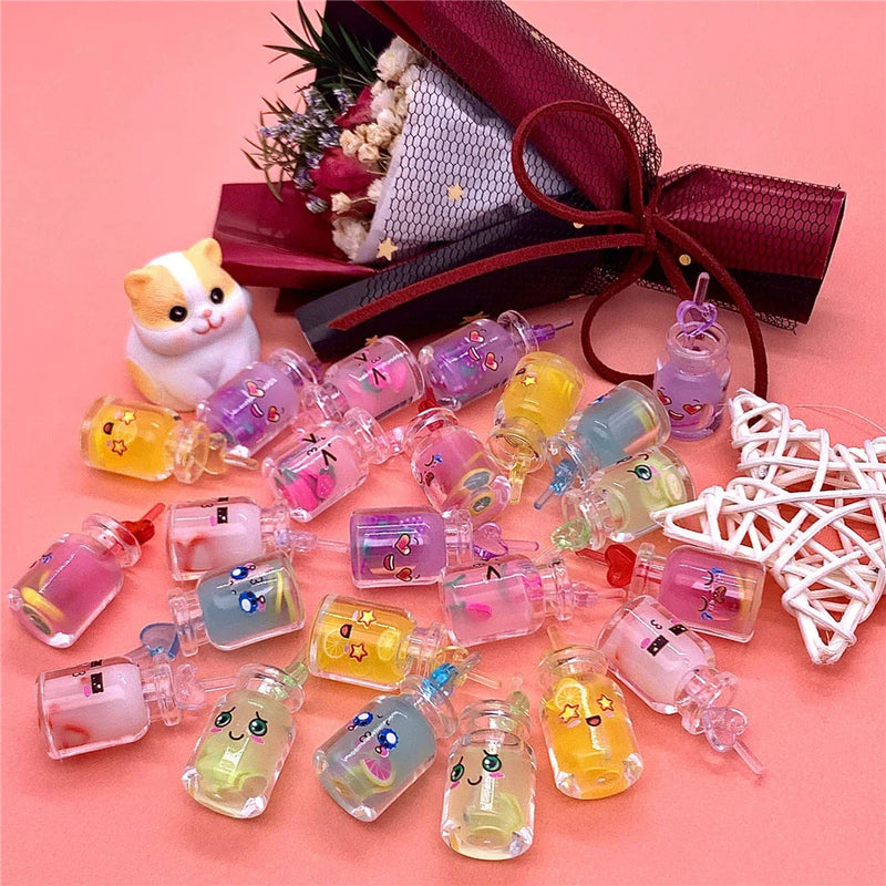 Afralia™ Heart Pearl Shell Wishing Bottle Miniature DIY Accessory For Jewelry