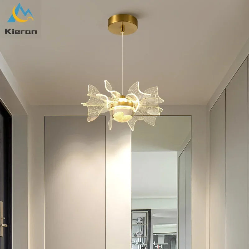 Afralia™ Butterfly LED Chandelier: Nordic Modern UFO Pendent Lamp for Home Decor