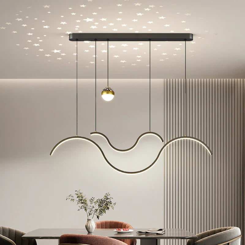 Afralia™ Nordic LED Chandeliers for Dining Room, Living Room, and Bedroom