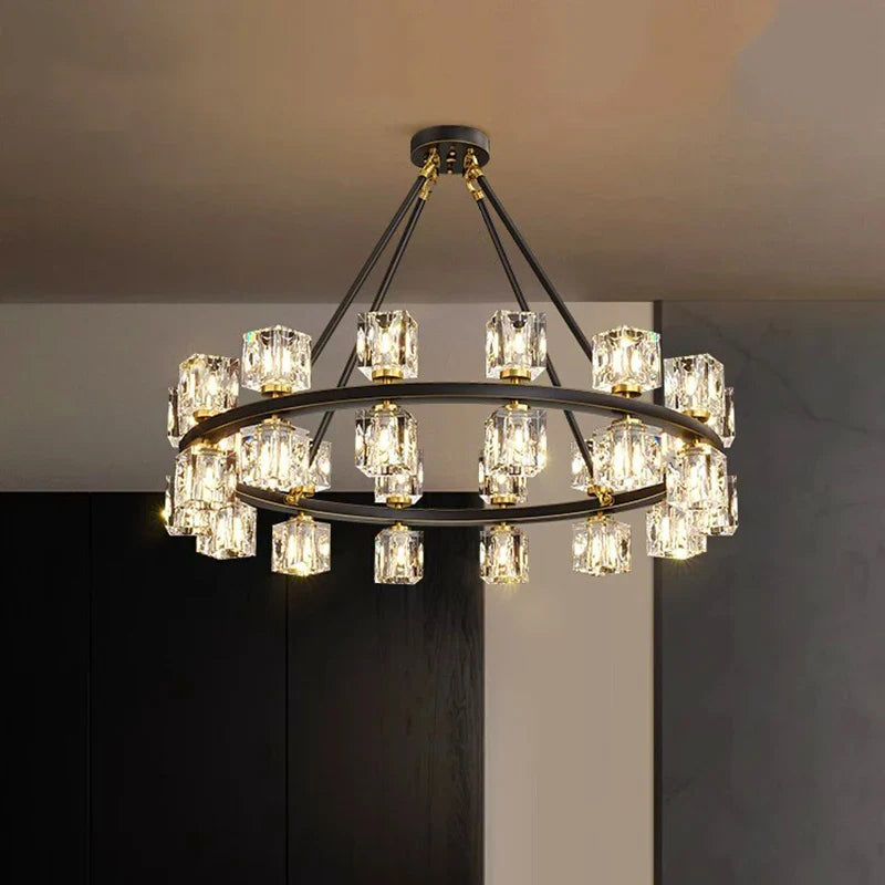 Afralia™ Crystal Chandelier for Living and Dining Room Lighting