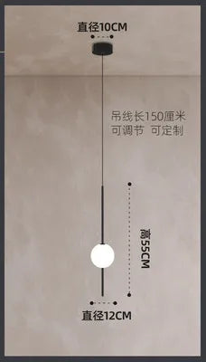 Afralia™ Glass Ball LED Ceiling Chandelier for Home Decor and Lighting