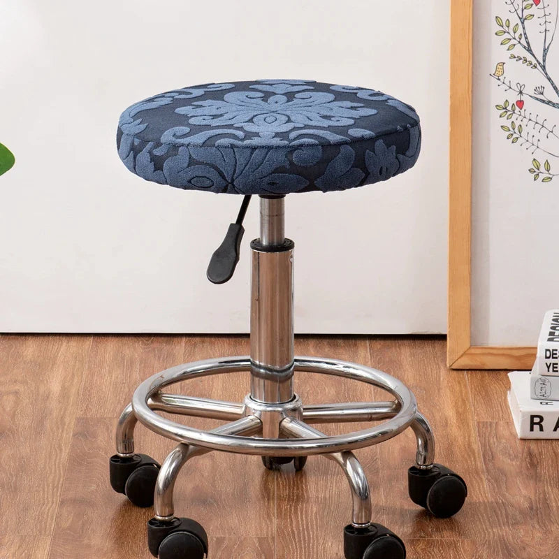 Afralia™ Jacquard Elastic Bar Chair Cover - Stretch Round Seat Protector