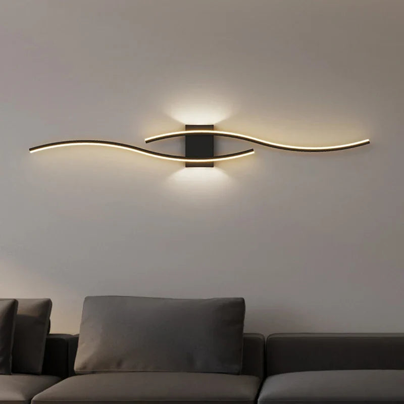 Afralia™ Minimalist LED Strip Wall Lamp for Modern Home Lighting