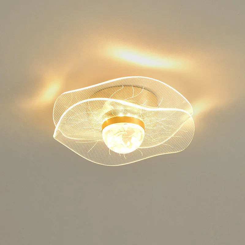 Afralia™ Gold Acrylic LED Ceiling Light - Modern Nordic Style Lighting for Home Decor