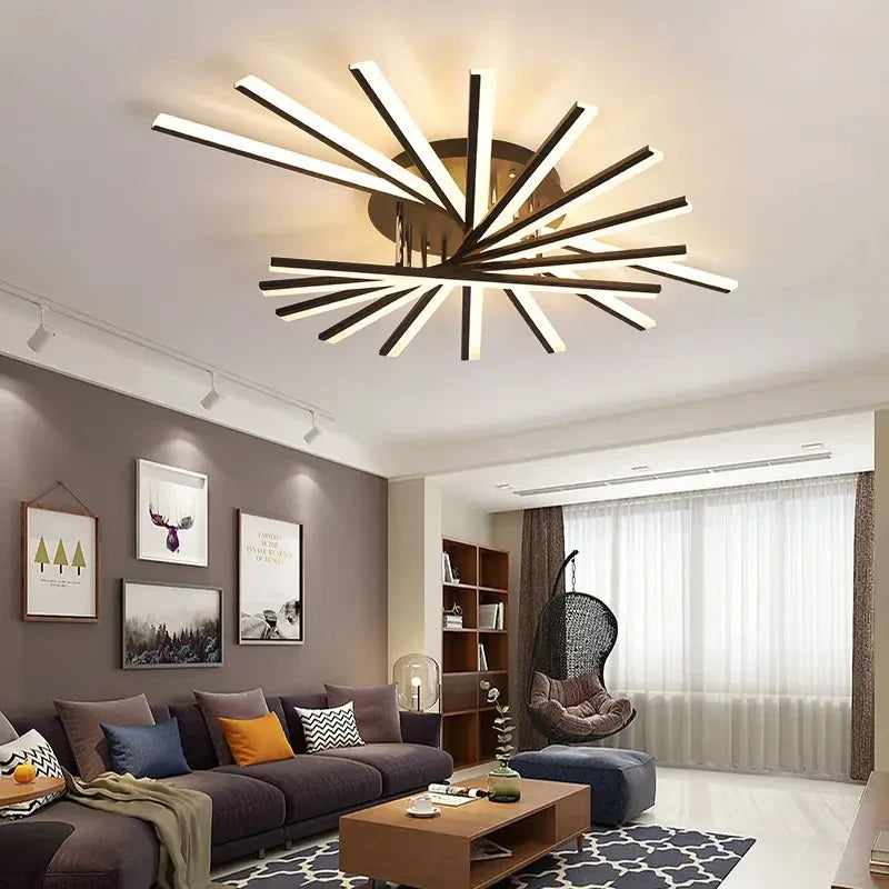 Afralia™ Modern Acrylic Ceiling Chandelier | Indoor Wrought Iron Decorative Lighting for Home
