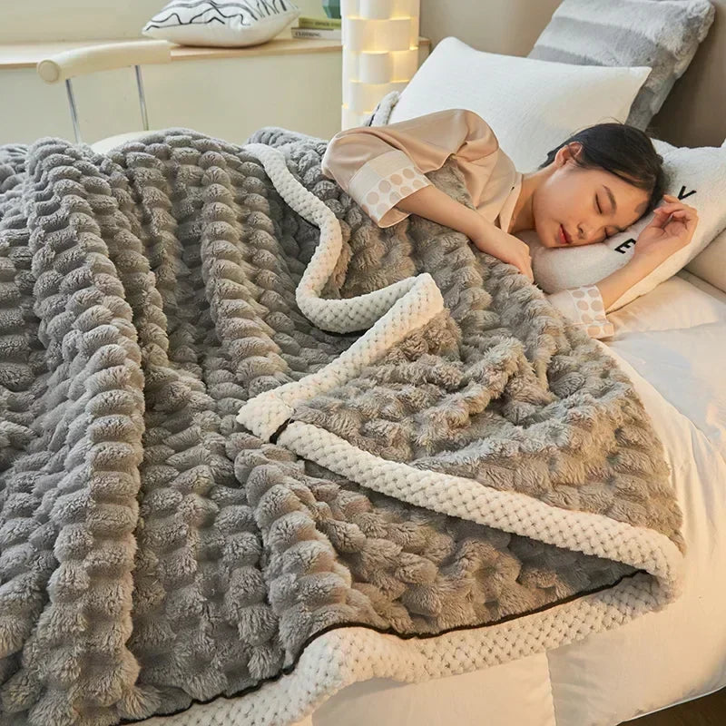 Afralia™ Turtle Velvet Autumn Blanket - Soft & Fluffy Coral Velvet Throw Blanket
