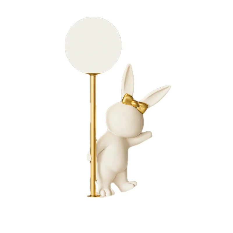 Afralia™ Nordic Rabbit Table Lamp: Luxury Bunny Night Light for Bedroom, Wedding & Birthday Gift