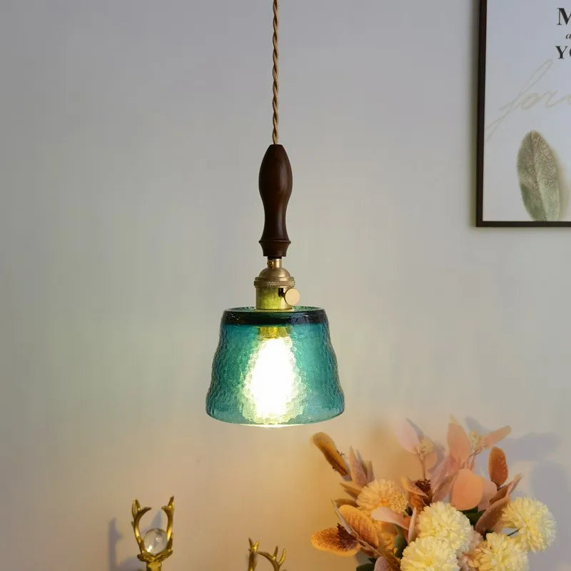 Afralia™ Amber Pendant Light: Nordic Copper Hanging Lamp for Modern Home Decor