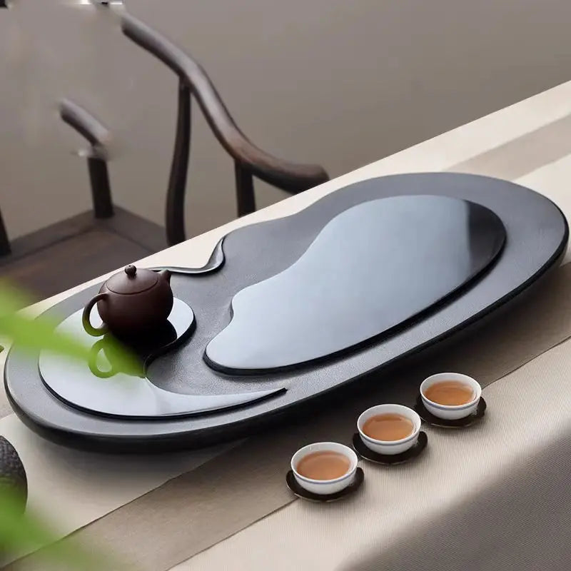 Afralia™ Ujin Stone Tea Tray: Modern Luxury for Kung Fu Tea Ceremony.