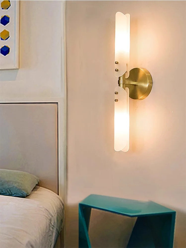 Afralia™ Copper Gold Black LED Wall Sconce Light for Corridor Bedroom Living Room