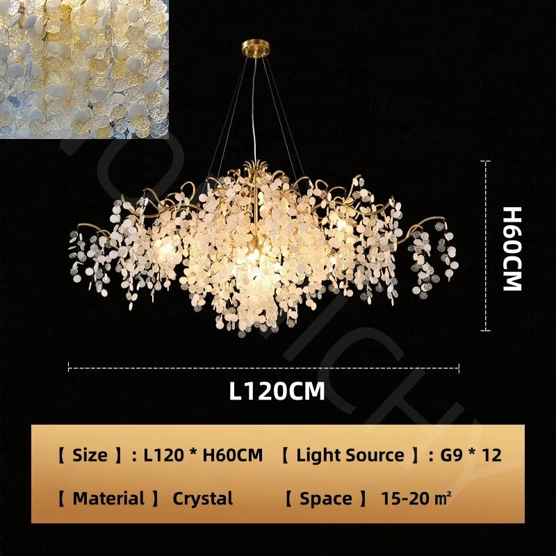 Afralia™ Crystal Branch Chandelier: Luxury Art Decor Lighting for Living Room, Bedroom, Dining Room