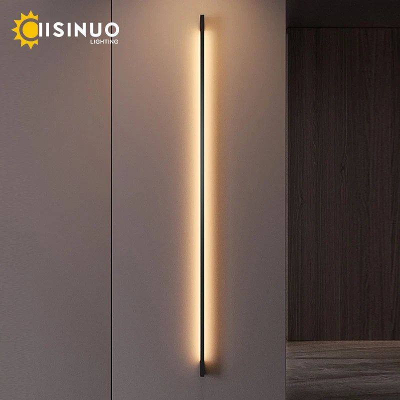 Afralia™ Modern LED Long Wall Lamp for Indoor Living Room Bedroom Background Lighting