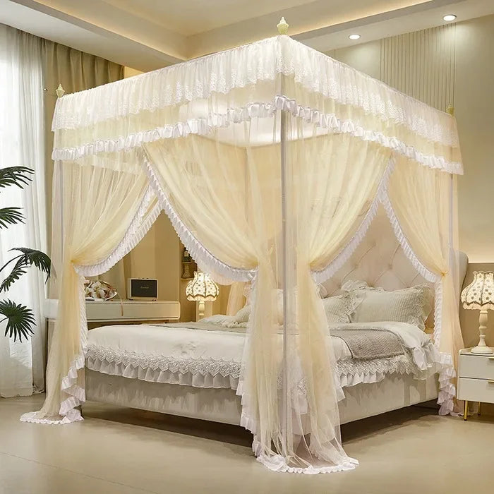 Afralia™ Princess Lace Mosquito Net Tent with Painted Bracket