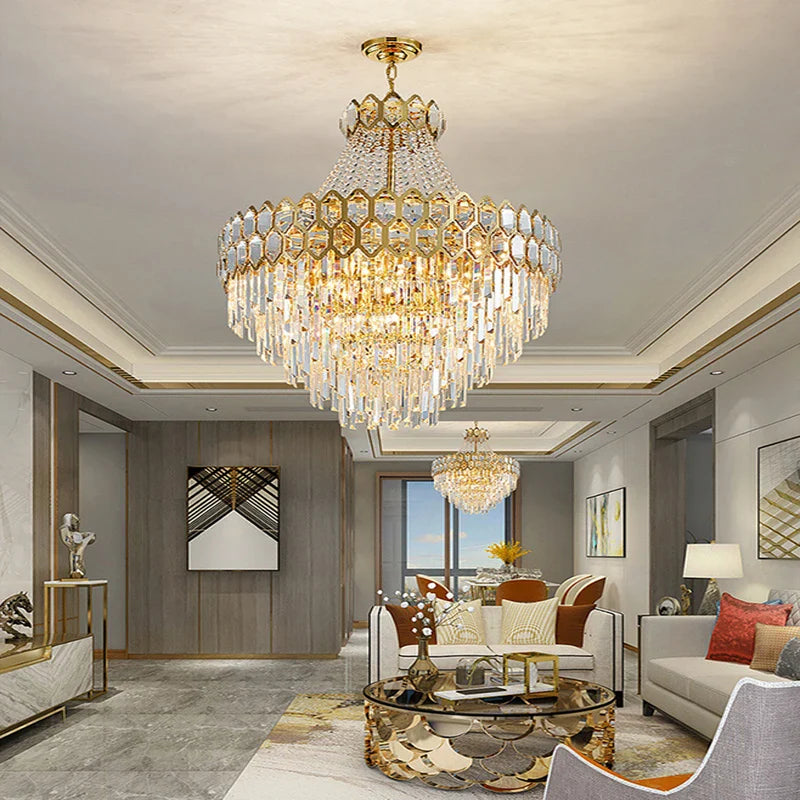 Afralia™ Deluxe Crystal LED Pendant Lamp - Elegant Home Decor Lighting