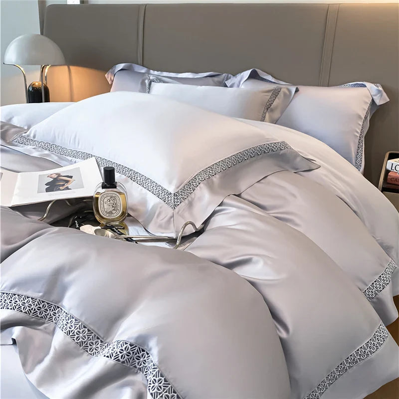Afralia™ Eucalyptus Fiber Lace Bedding Set for Soft, Silky & Cool Skin-friendly Comfort