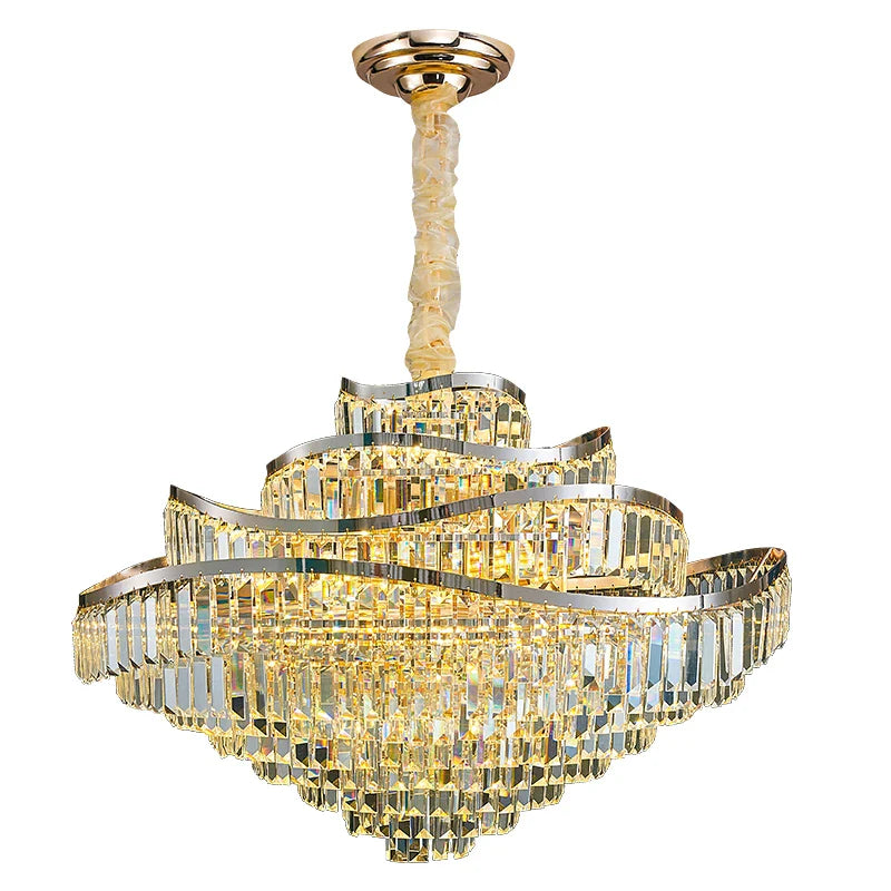 Afralia™ Crystal Chandelier LED Lighting for Luxury Living Room, Bedroom, Dining Room