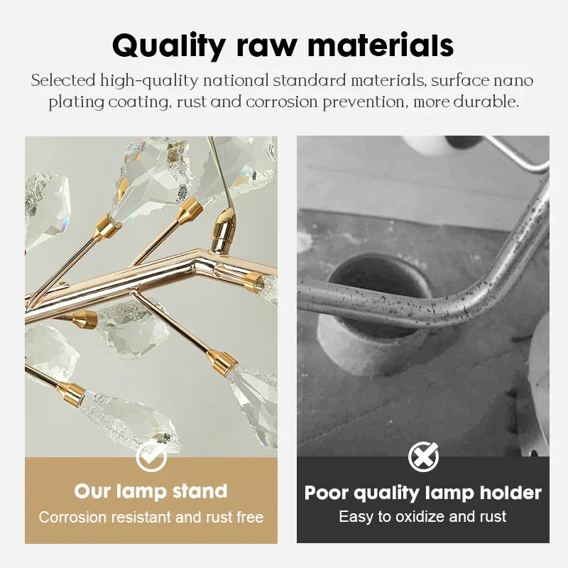 Afralia™ LED Crystal Pendant Ceiling Lamps for Dining Living Room Bedroom Bar Indoor Decor