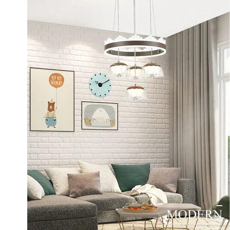 Afralia™ Elegant 4-Head LED Dining Table Chandelier