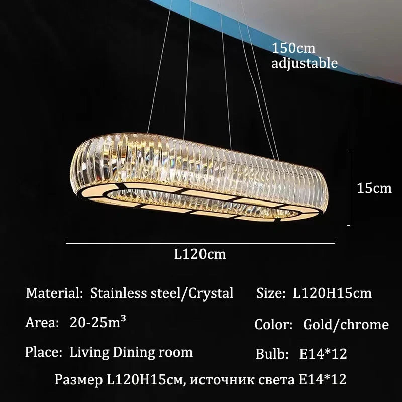 Afralia™ Crystal Luxury Living Room Ceiling Light Fixture Hanging Lamp