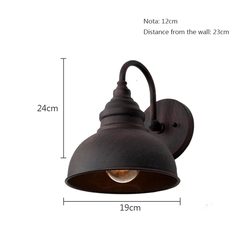 Afralia™ Industrial LED Outdoor Waterproof Wall Lamp for Retro Patio, Living Room, Bar, Cafe