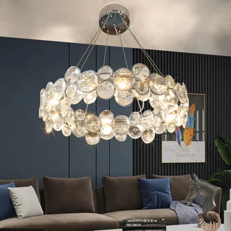 Afralia™ Nordic Crystal Chandelier: Modern Luxury Ceiling Light for Living Room & Kitchen