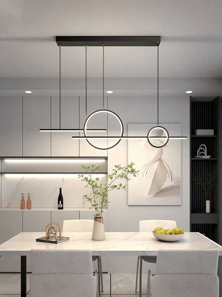 Afralia™ LED Restaurant Chandelier: Modern Nordic Design Ceiling Pendant Lights for Living & Dining Rooms
