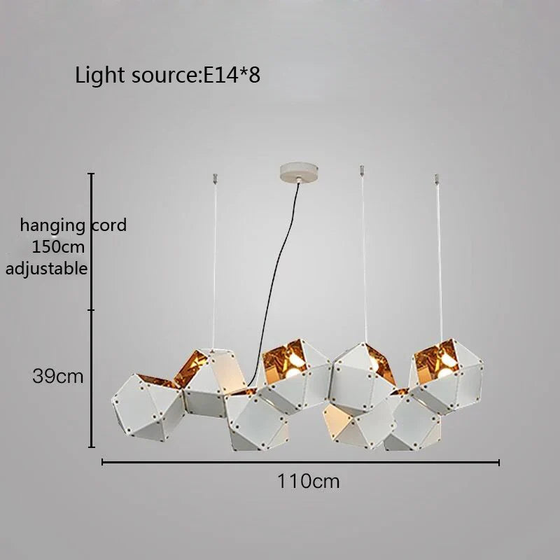 Afralia™ Cube LED Pendant Light: Art Deco Hanging Lamp for All-Match Style