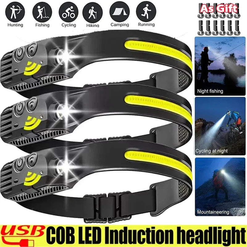 Afralia™ Rechargeable Waterproof Headlamp Flashlight for Hunting Camping