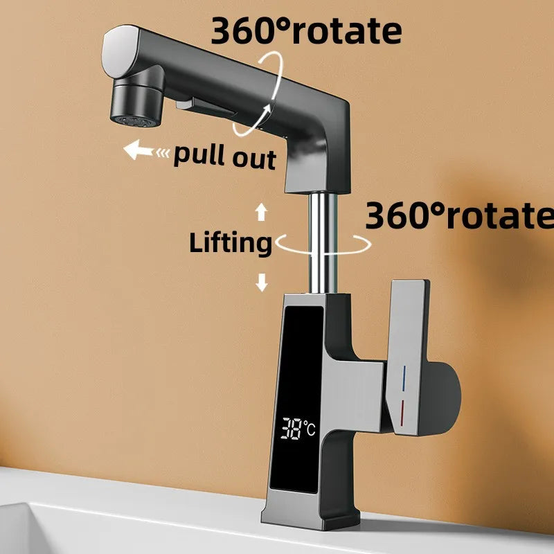 Afralia™ Smart Sensor Brass Bathroom Faucet Cold Hot Water Mixer Tap