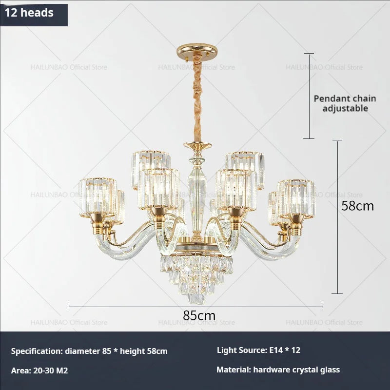 Afralia™ Crystal Chandelier: Luxury Nordic Home Lamps for Living Room, Bedroom, Dining & Study